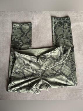 lululemon athletica Olive Green Snakeprint High-Rise Leggings